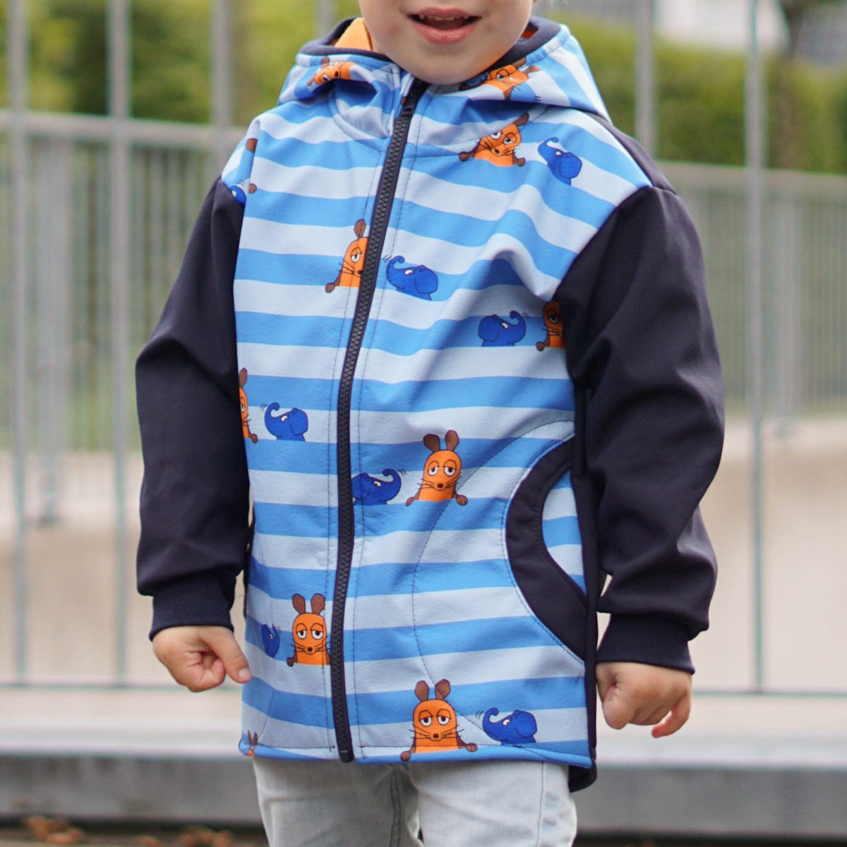 Jacke Regnbue Schnittmuster Snyggli Softshell Walk