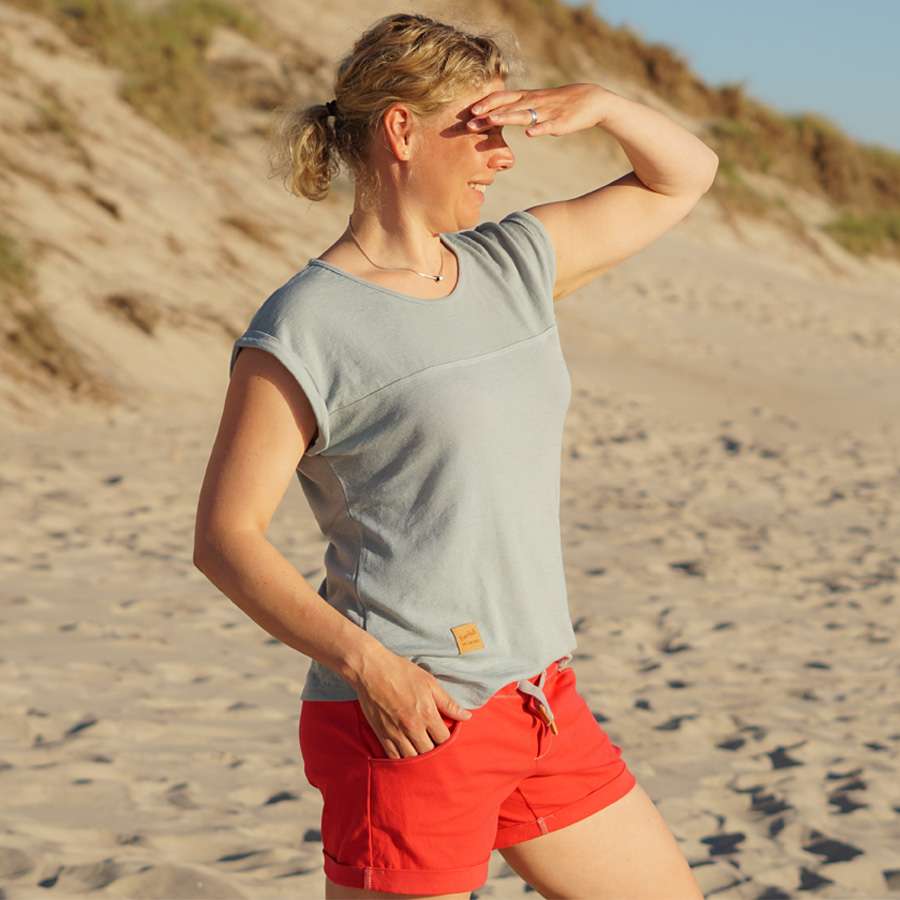 Shirt Stranden mit Teilung und ohne Passe