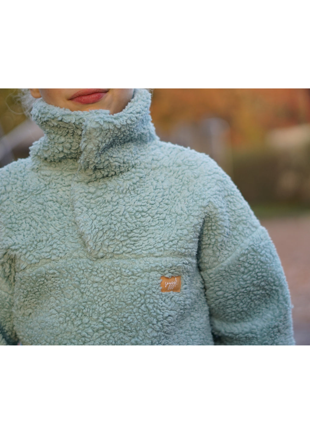 Galerie-Snyggli-Schnittmuster-Troyer-Hej-Hjemme-Sweat-Fleece-Teddy-Babys-Kinder-Jungs-Mädchen-Teens-Gr-128-170-Türkis