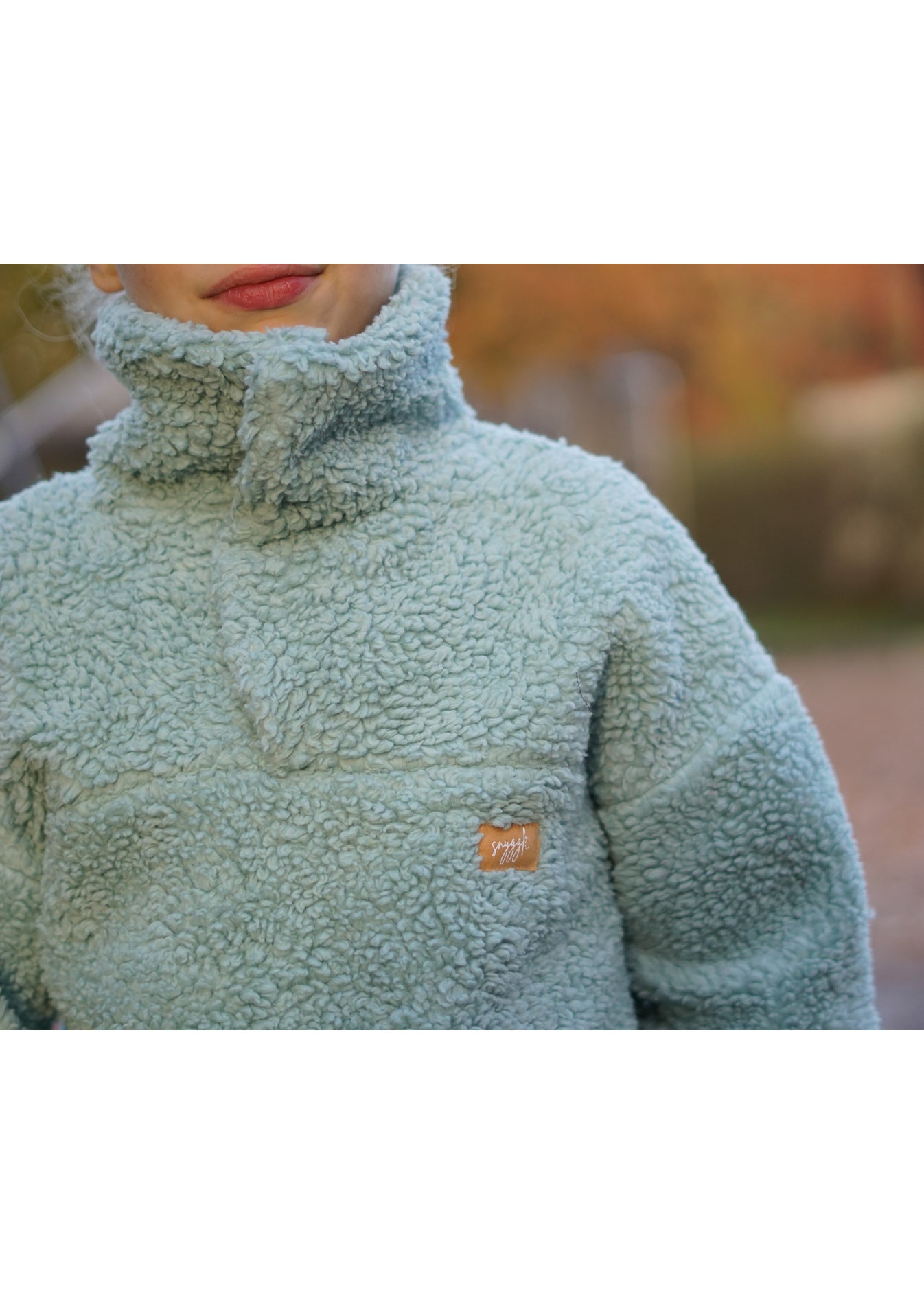 Galerie-Snyggli-Schnittmuster-Troyer-Hej-Hjemme-Sweat-Fleece-Teddy-Babys-Kinder-Jungs-Mädchen-Teens-Gr-128-170-Türkis