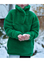 Galerie-Snyggli-Schnittmuster-Troyer-Hej-Hjemme-Sweat-Fleece-Teddy-Babys-Kinder-Jungs-Mädchen-Teens-Gr-128-170-grün