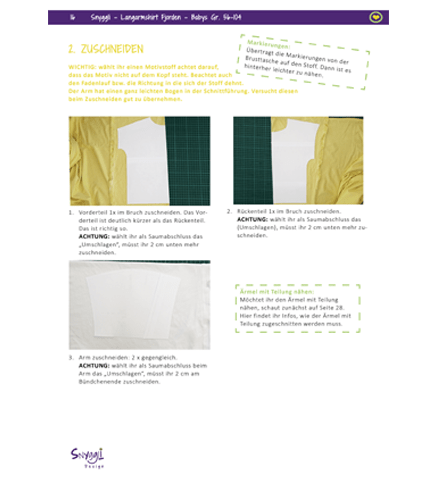 Schnittmuster Fjorden Snyggli Langarmshirt ebook Baby