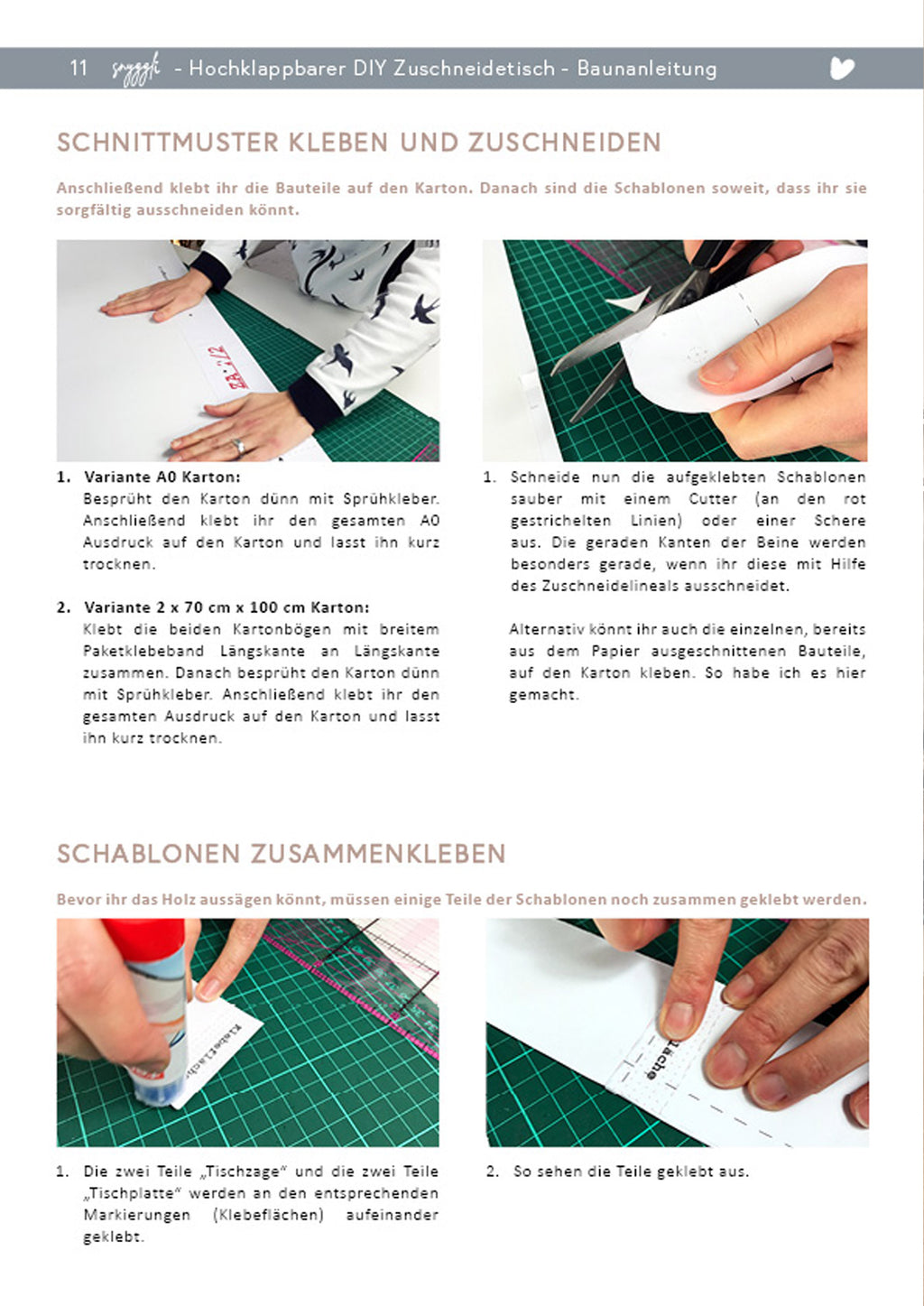 Galeriebilder-hochklappbarer-Zuschneidetisch-Snyggli-DIY-Bauanleitung-nähen-Schnittmuster_kleben