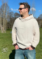 Musselin-Hoodie-Musling-Herren-Männer-Schnittmuster-Leinen-Creme