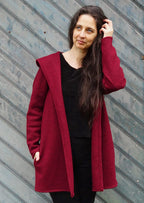 Snyggli-Cardigan-Walk-Strikkekram-Damen-Schnittmuster-Nähanleitung-Walk-Jacke-rot