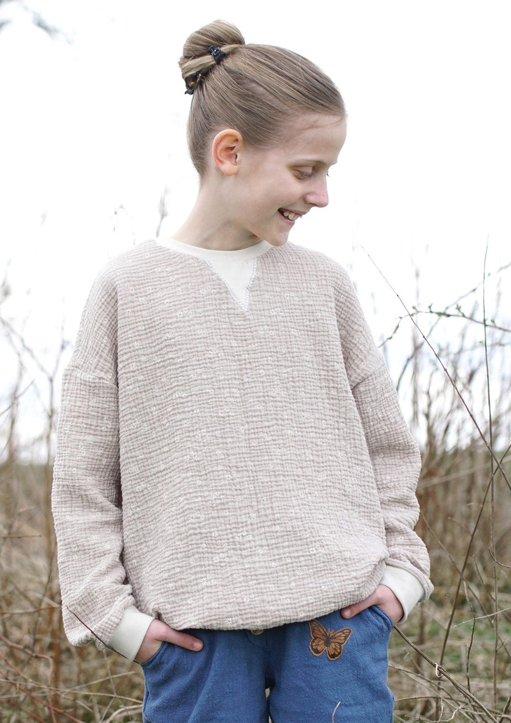 Snyggli-Ebook-Oversized-Sweater-Surf-Gr.-128-170-Schnittmuster-Nähanleitung-Musselin-Mädchen-Strandmusling