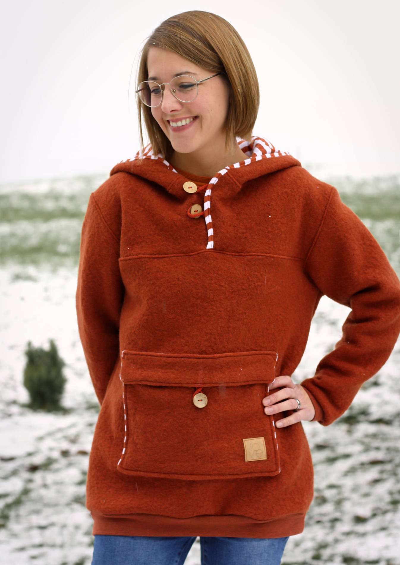 Outdoorhoodie Hej Varmen<br>Gr. 32-50 Damen<br>Schnittmuster Zweitbild