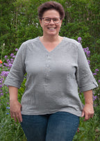 Snyggli-Musselin-Bluse-Hjertemusling-Damen-Gr-32-50-Schnittmuster-3-4-Ärmel