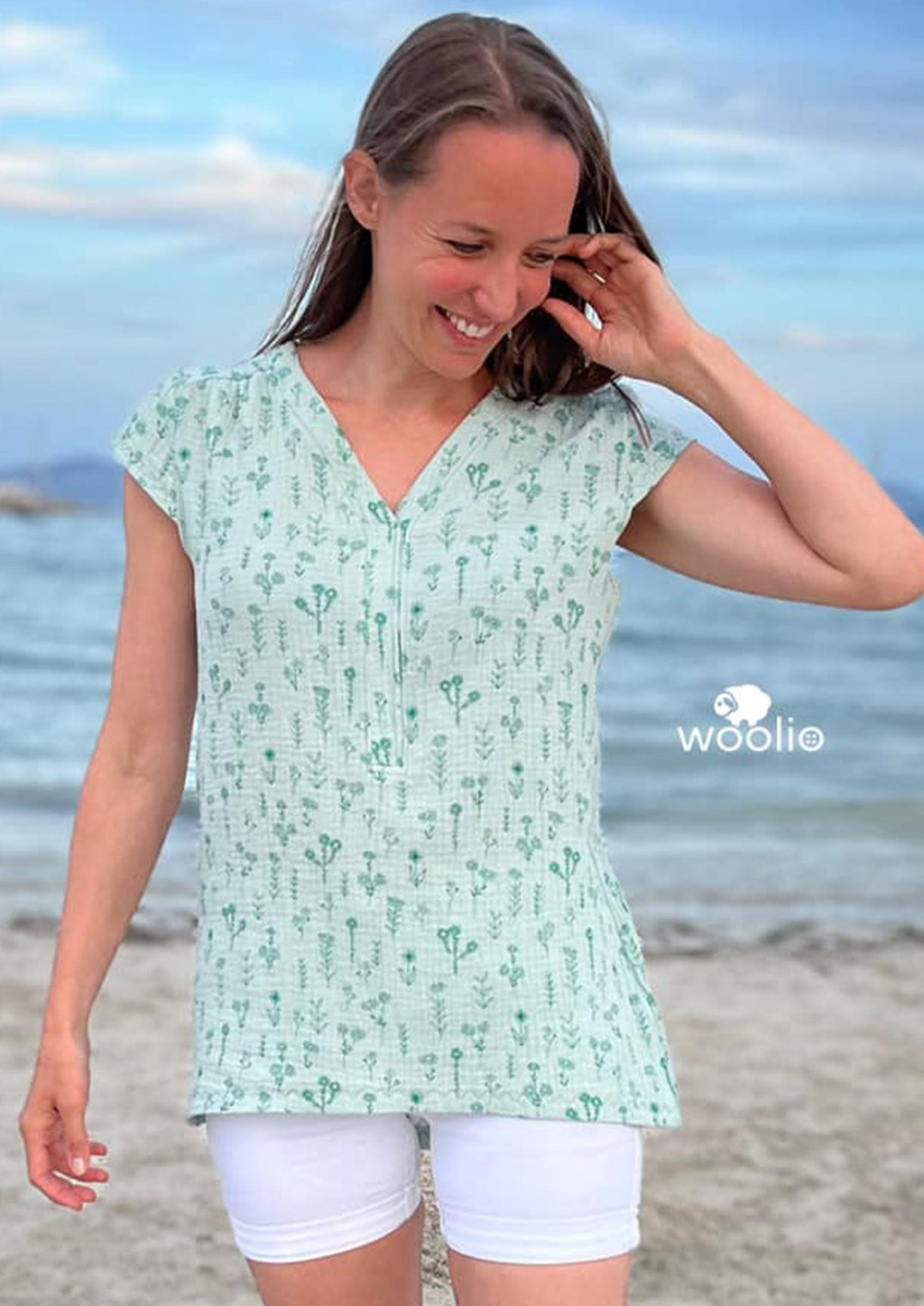 Snyggli-Musselin-Bluse-Hjertemusling-Damen-Gr-32-50-Schnittmuster-Meer