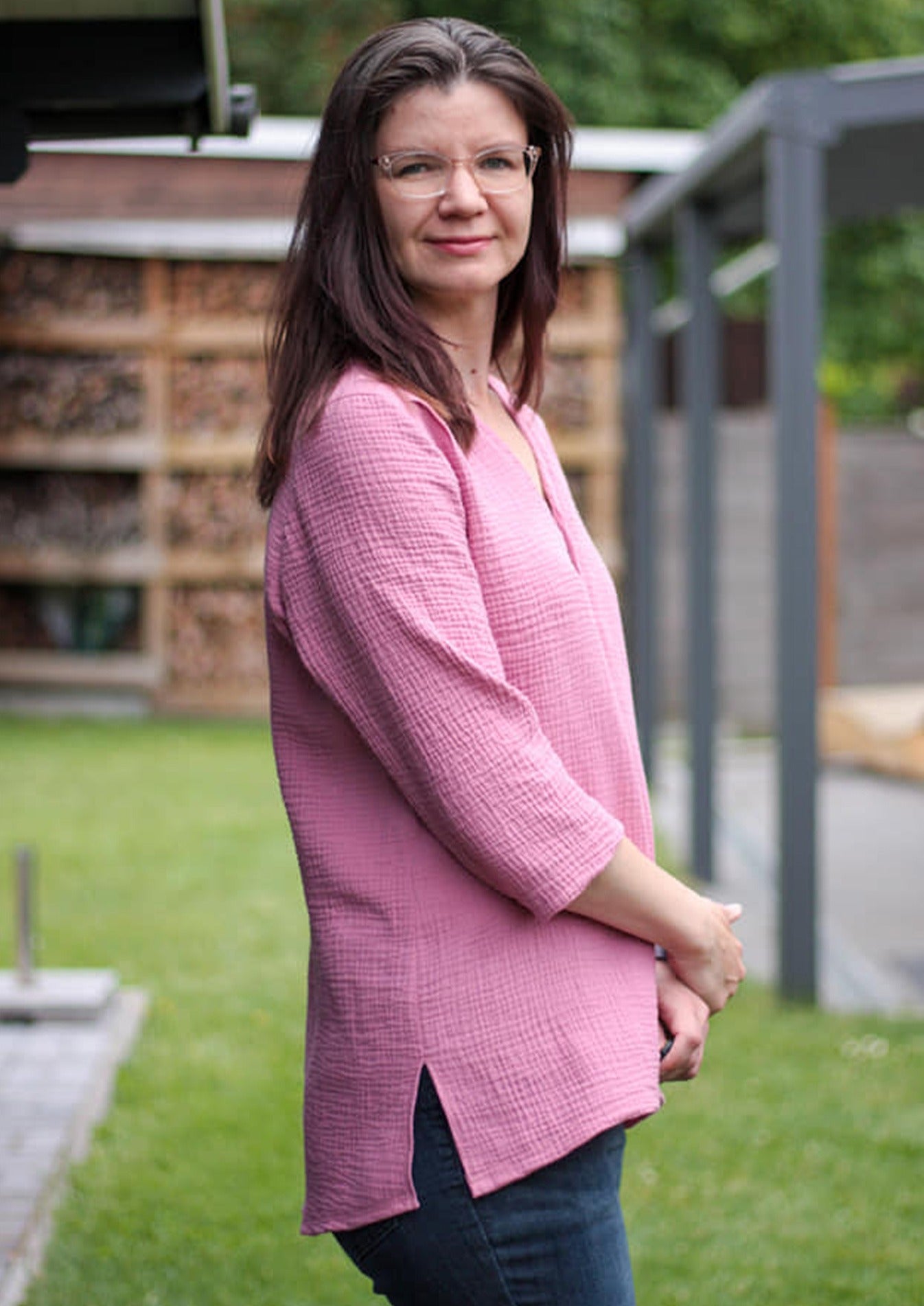 Snyggli-Musselin-Bluse-Hjertemusling-Damen-Gr-32-50-Schnittmuster-Schlitz