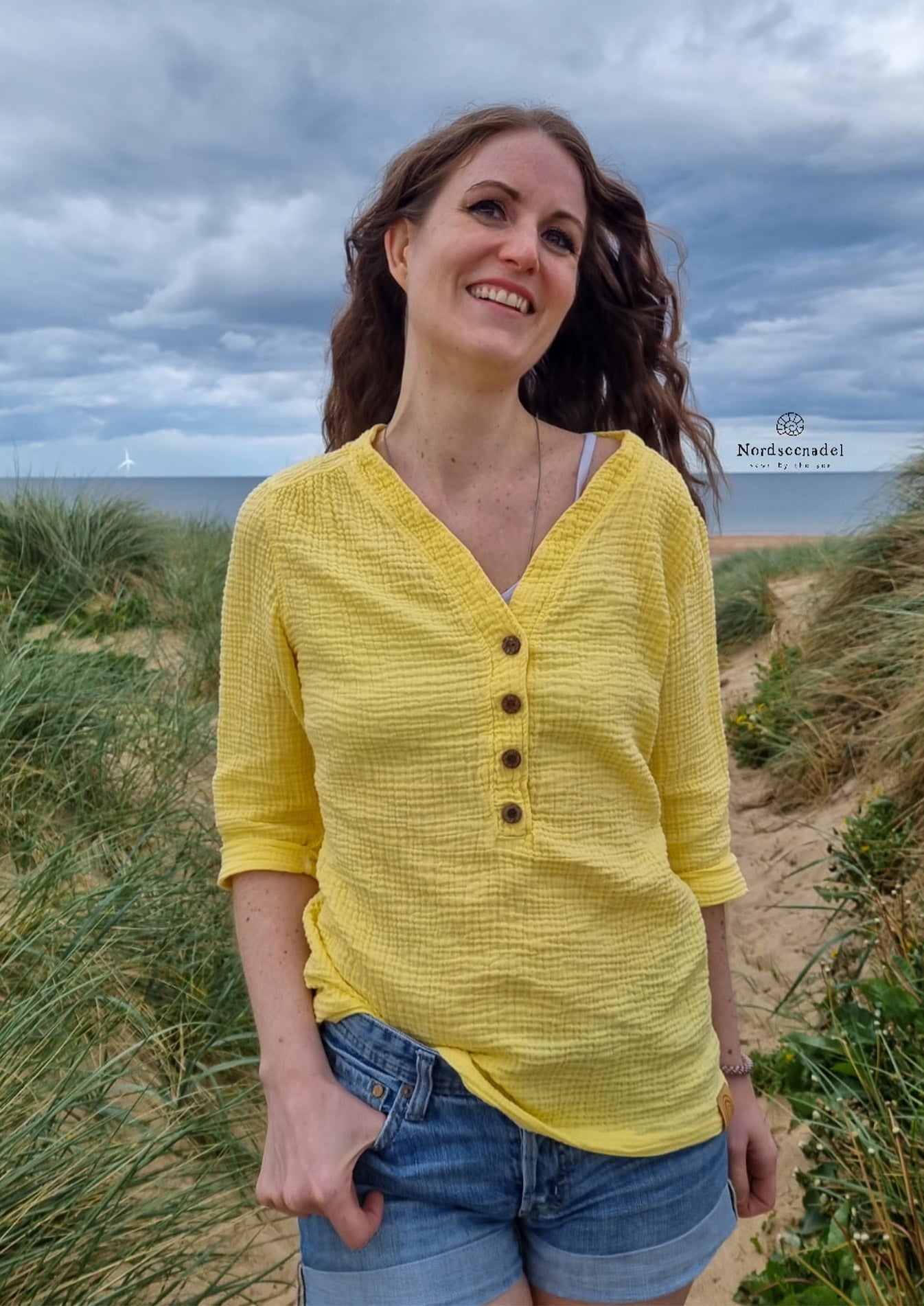 Musselin Bluse Hjertemusling<br>Gr. 32-50 Damen<br>Schnittmuster Zweitbild