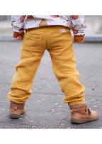 Snyggli-Musselin-Hose-Strandmusling-Schnittmuster-Leinen-Babys-Kinder-Sommer-Gr-56-122-Junge-senfgelb