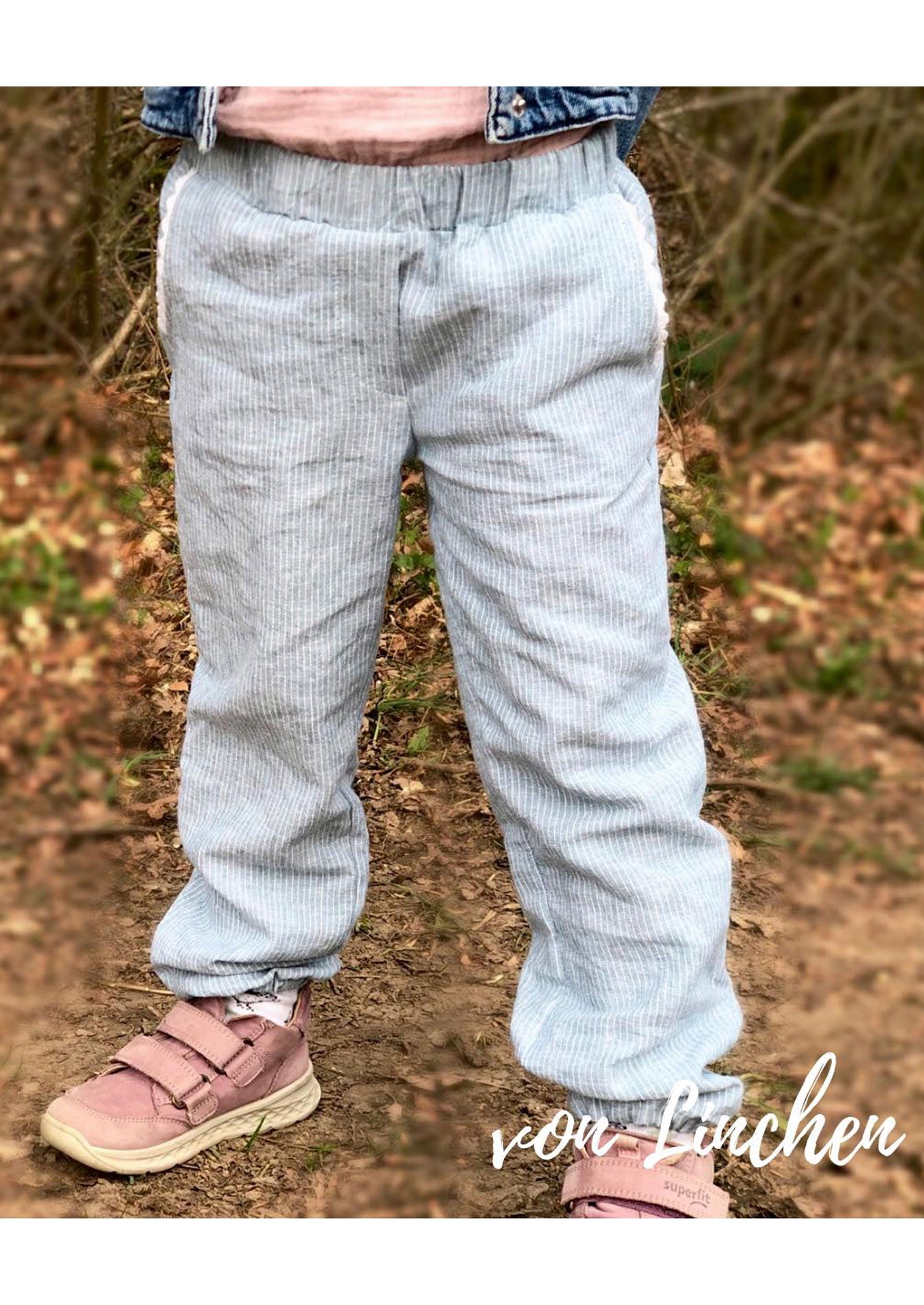 Snyggli-Musselin-Hose-Strandmusling-Schnittmuster-Leinen-Babys-Kinder-Sommer-Gr-56-122-Mädchen-streifen