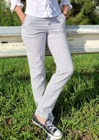 Snyggli-Musselin-Hose-Strandmusling-Schnittmuster-Leinen-Damen-high-waist--Sommer-Gr-32-50-Damen-Streifen-leinen