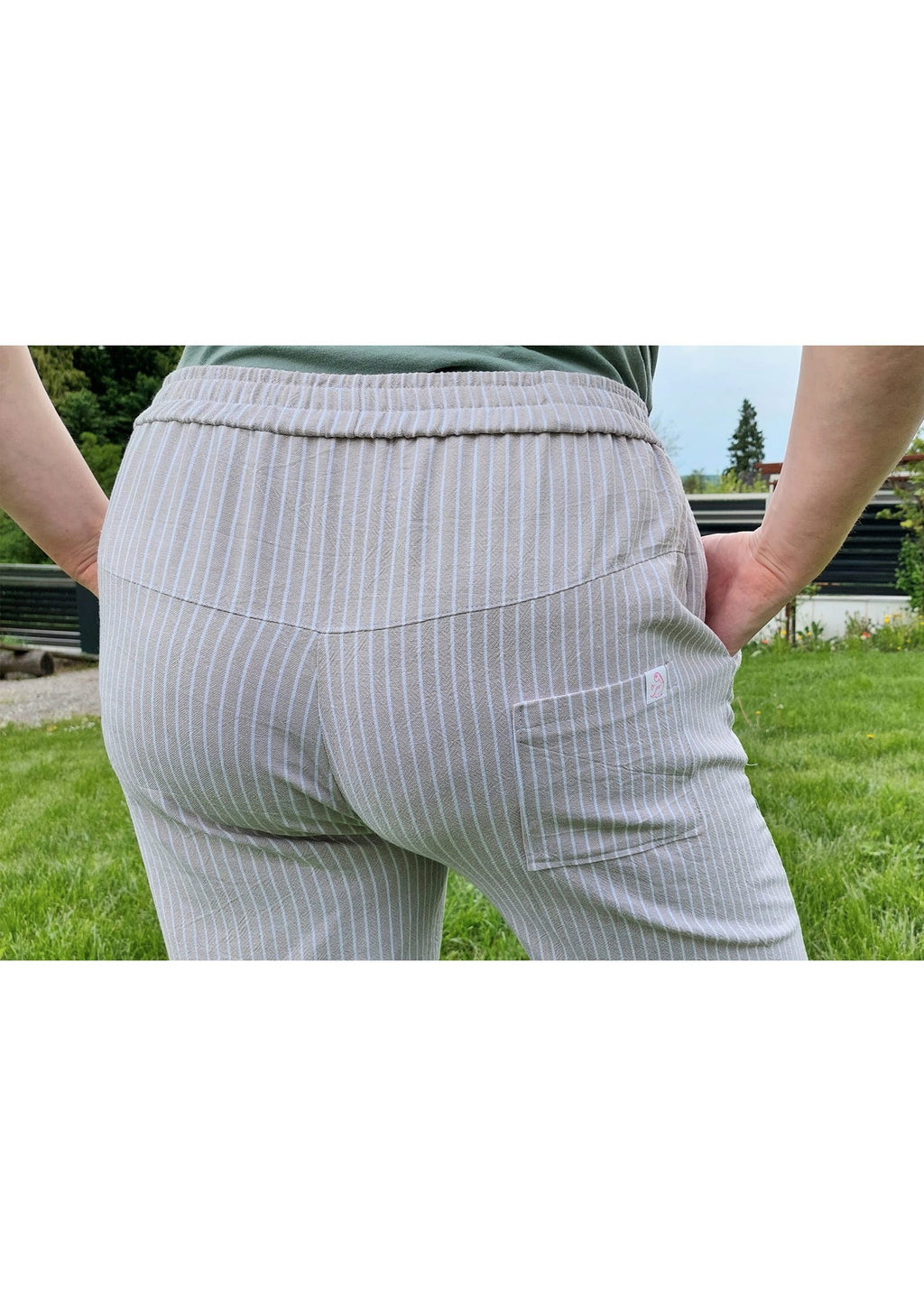 Snyggli-Musselin-Hose-Strandmusling-Schnittmuster-Leinen-Damen-high-waist--Sommer-Gr-32-50-Damen-Streifen