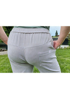 Snyggli-Musselin-Hose-Strandmusling-Schnittmuster-Leinen-Damen-high-waist--Sommer-Gr-32-50-Damen-Streifen