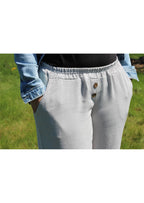 Snyggli-Musselin-Hose-Strandmusling-Schnittmuster-Leinen-Damen-low-waist--Sommer-Gr-32-50-Bund