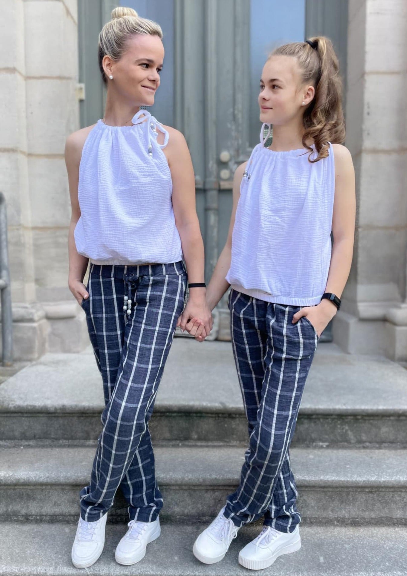 Snyggli-Musselin-Hose-Strandmusling-Schnittmuster-Leinen-Damen-low-waist--Sommer-Gr-32-50-Mama-Tochter