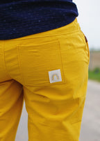 Snyggli-Musselin-Hose-Strandmusling-Schnittmuster-Leinen-Damen-low-waist--Sommer-Gr-32-50-gelb