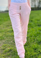 Snyggli-Musselin-Hose-Strandmusling-Schnittmuster-Leinen-Damen-low-waist--Sommer-Gr-32-50-rosa