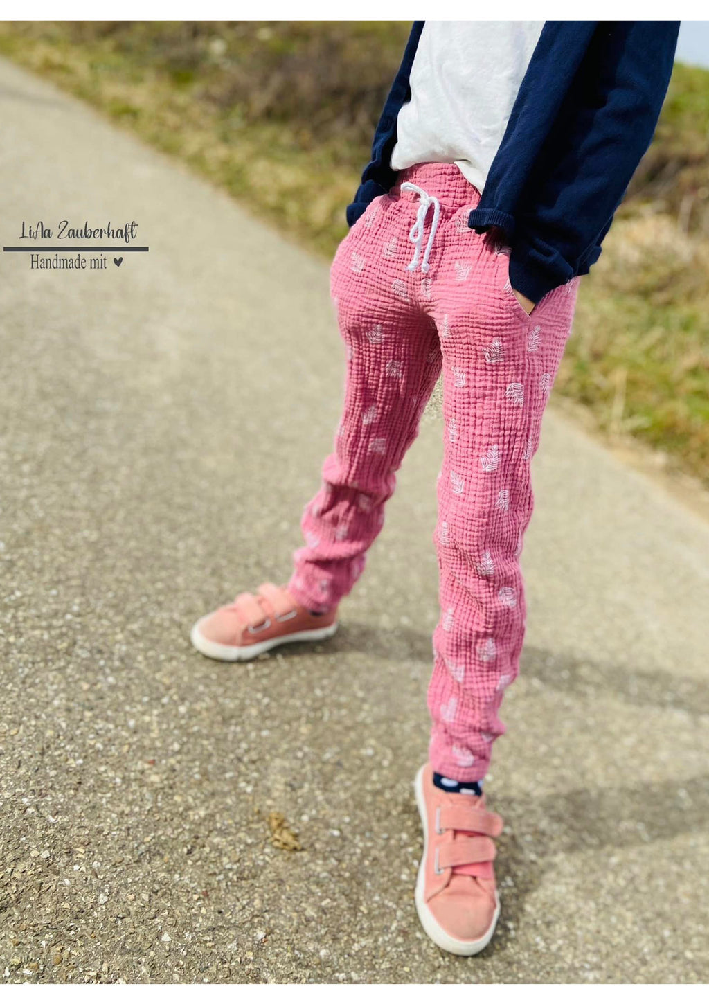 Snyggli-Musselin-Hose-Strandmusling-Schnittmuster-Leinen-Teens-Kinder-Sommer-Gr-128-170-rosa