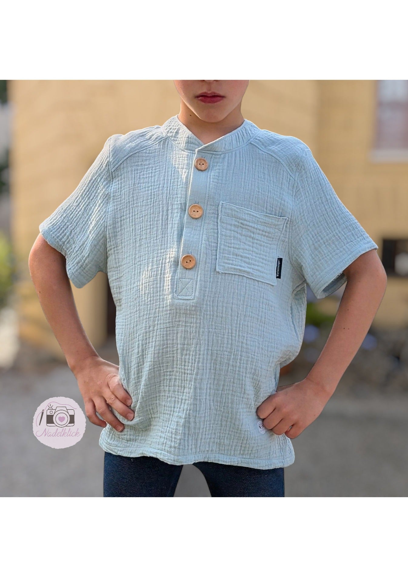 Snyggli-Musselin-Leinenhemd-Lunmusling-Schnittmuster-Ebook-Junge-Mädchen-Babys-Kinder-Gr-56-170-kurze-Ärmel