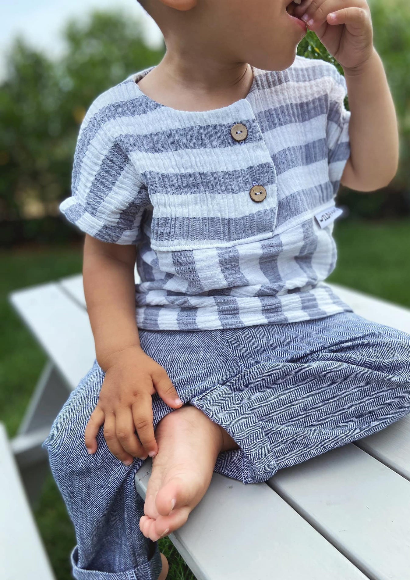 Snyggli-Musselin-Shirt-Solmusling-Schnittmuster-Leinen-Babys-Kinder-Sommer-Gr-56-122-Streifen