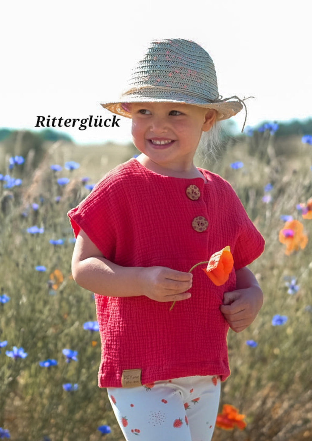 Snyggli-Musselin-Shirt-Solmusling-Schnittmuster-Leinen-Babys-Kinder-Sommer-Gr-56-122-rot