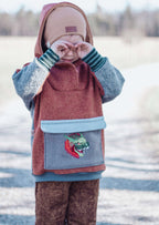 Snyggli-Outdoorhoodie-Hej-Sne-Walkhoodie-Wollwalk-Schnittmuster-Junge-Mädchen-Babys-Kinder-Gr-56-170-braun-blau