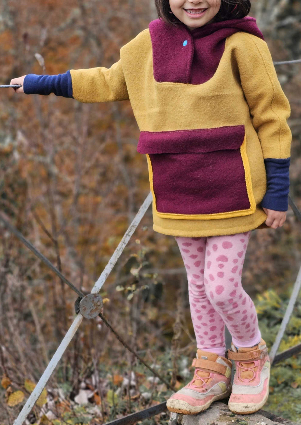 Snyggli-Outdoorhoodie-Hej-Sne-Walkhoodie-Wollwalk-Schnittmuster-Junge-Mädchen-Babys-Kinder-Gr-56-170-gelb