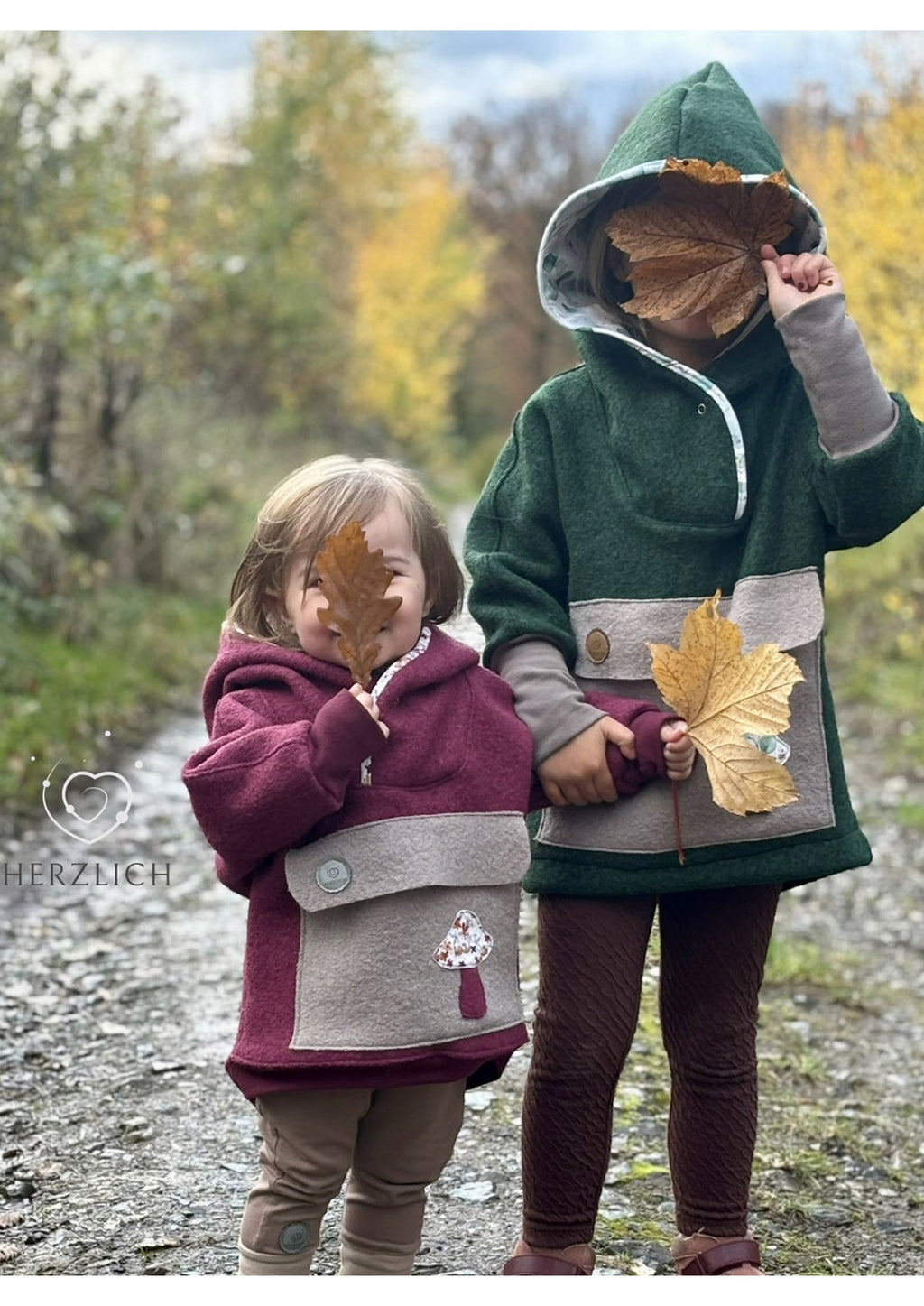 Snyggli-Outdoorhoodie-Hej-Sne-Walkhoodie-Wollwalk-Schnittmuster-Junge-Mädchen-Babys-Kinder-Gr-56-170-geschwister