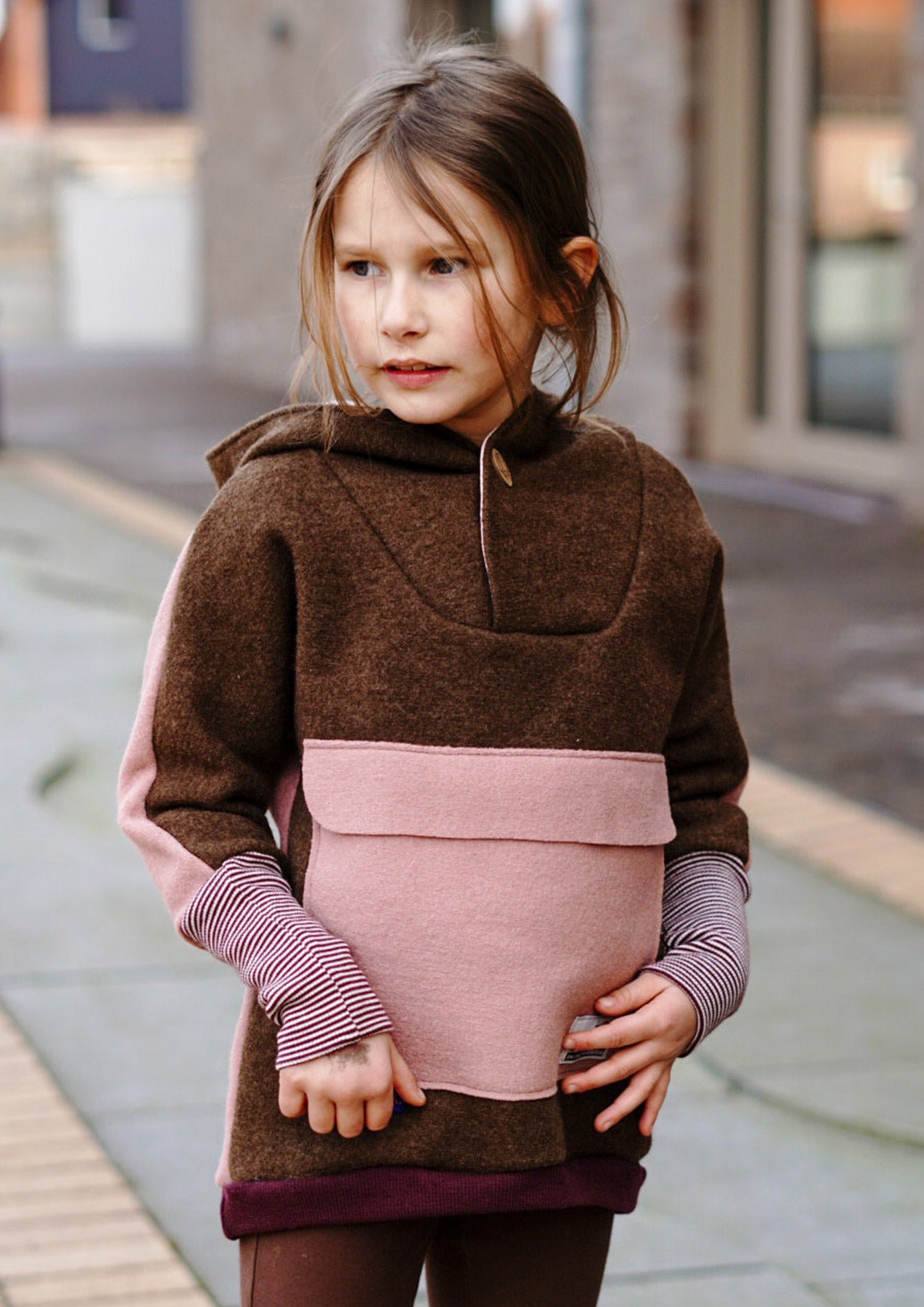 Snyggli-Outdoorhoodie-Hej-Sne-Walkhoodie-Wollwalk-Schnittmuster-Junge-Mädchen-Babys-Kinder-Gr-56-170-rosa