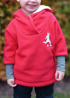 Snyggli-Outdoorhoodie-Hej-Sne-Walkhoodie-Wollwalk-Schnittmuster-Junge-Mädchen-Babys-Kinder-Gr-56-170-rot
