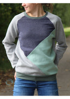 Snyggli-Raglan-Sweater-Farverig-Rüschen-Volant-Babys-Kinder-Teens-Schnittmuster-Gr-128-170-Mädchen-Teilung