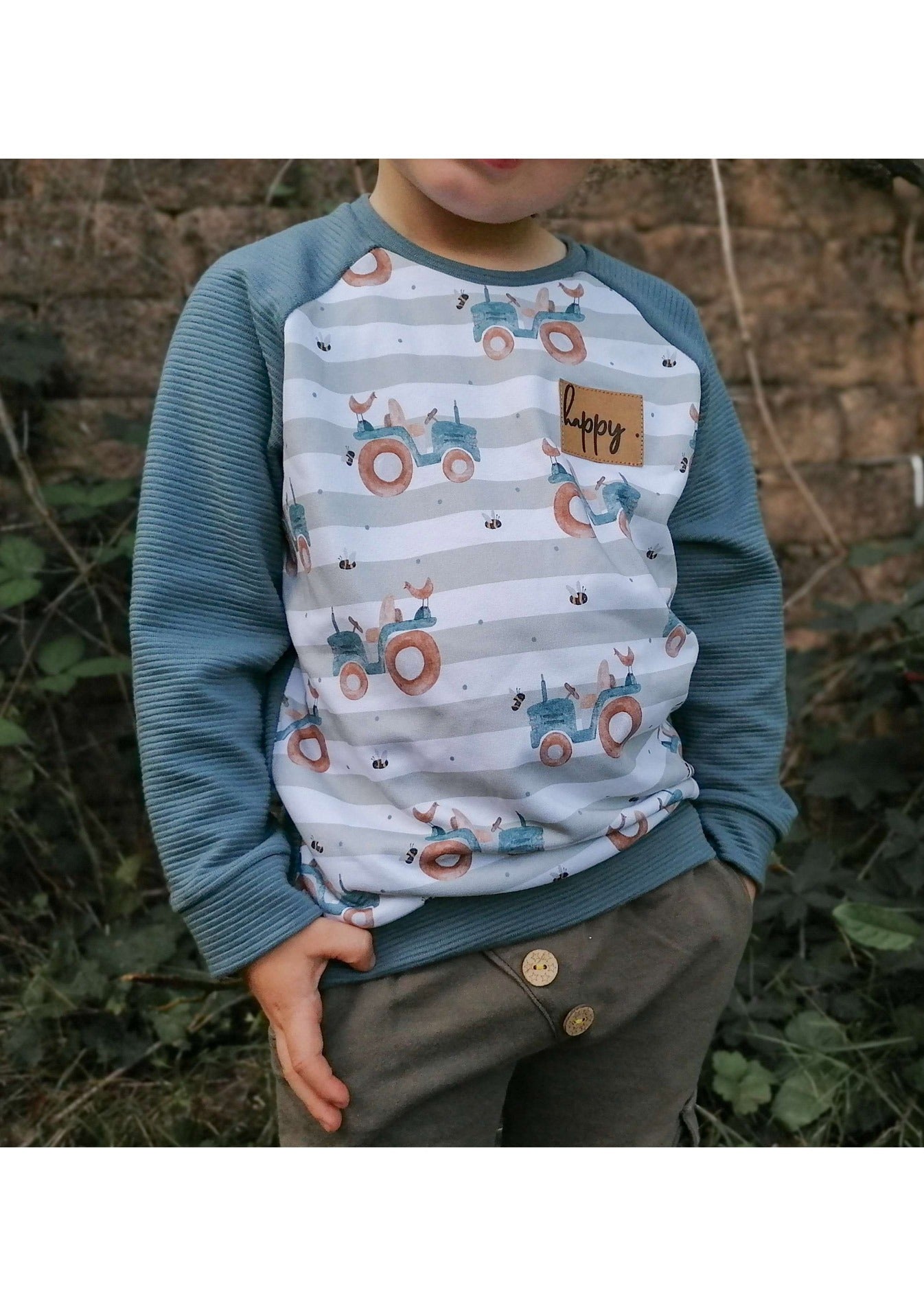 Snyggli-Raglan-Sweater-Farverig-Rüschen-Volant-Babys-Kinder-Teens-Schnittmuster-Gr-56-170-Junge-ohne-Teilung