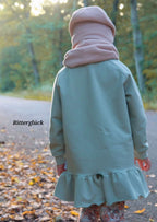 Snyggli-Raglan-Sweater-Farverig-Rüschen-Volant-Babys-Kinder-Teens-Schnittmuster-Gr-56-170-Mädchen-Volant