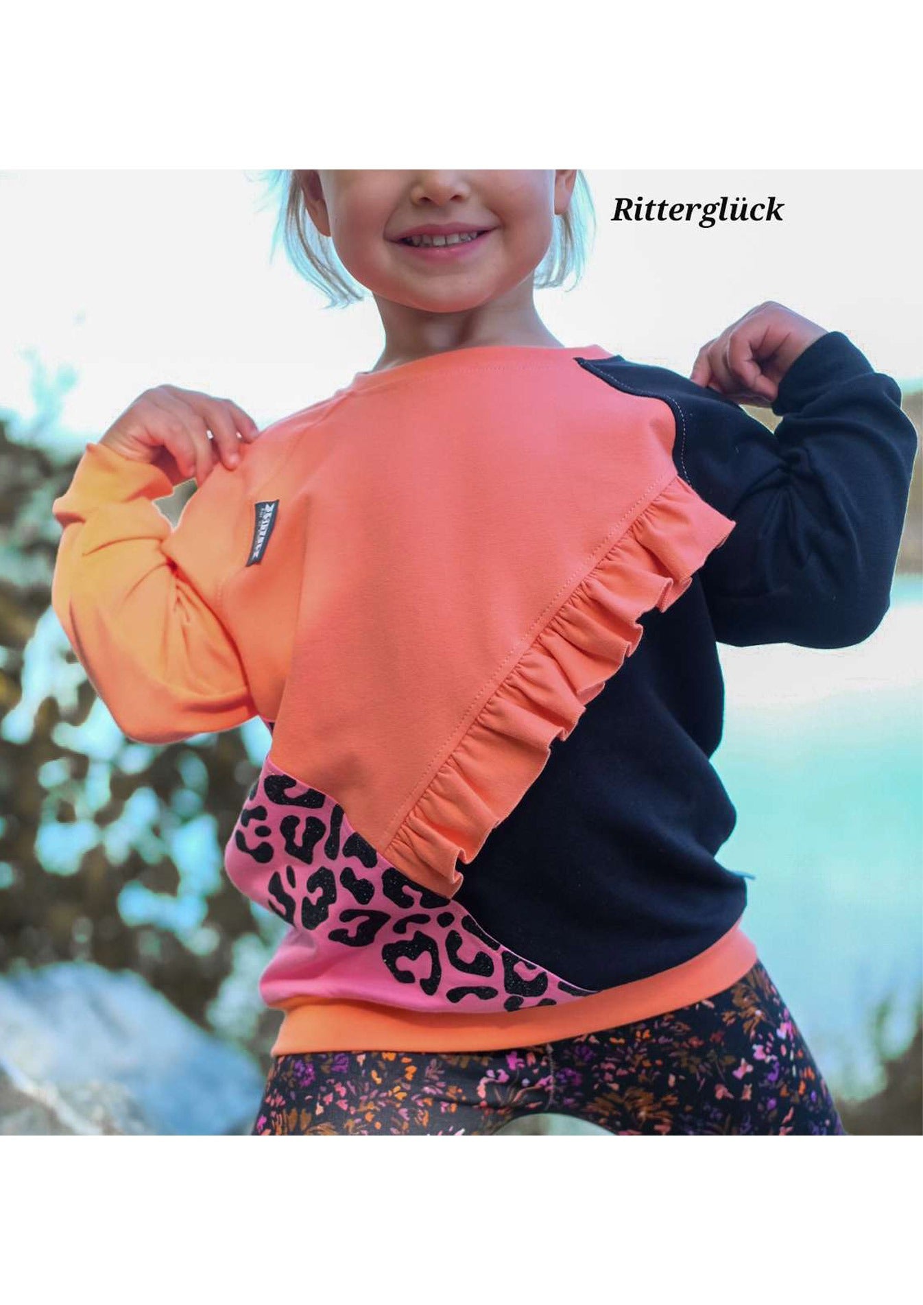 Snyggli-Raglan-Sweater-Farverig-Rüschen-Volant-Babys-Kinder-Teens-Schnittmuster-Gr-56-170-Mädchen