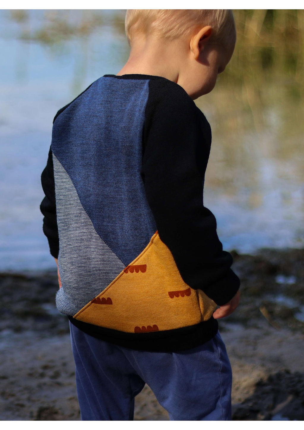 Snyggli-Raglan-Sweater-Farverig-Rüschen-Volant-Babys-Kinder-Teens-Schnittmuster-Gr-56-170-Teilung-Rücken