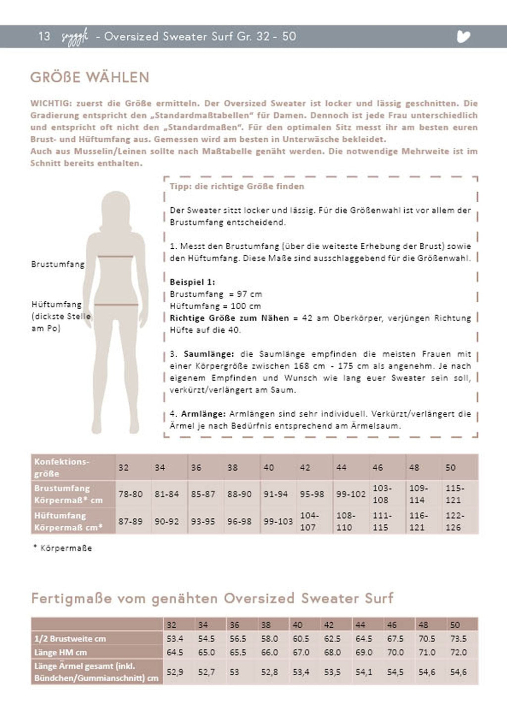 Snyggli-Schnittmuster-Ebook-Oversized-Sweater-Surf-Damen-Gr.-32-50-Musselin-Sweat-Maßtabelle