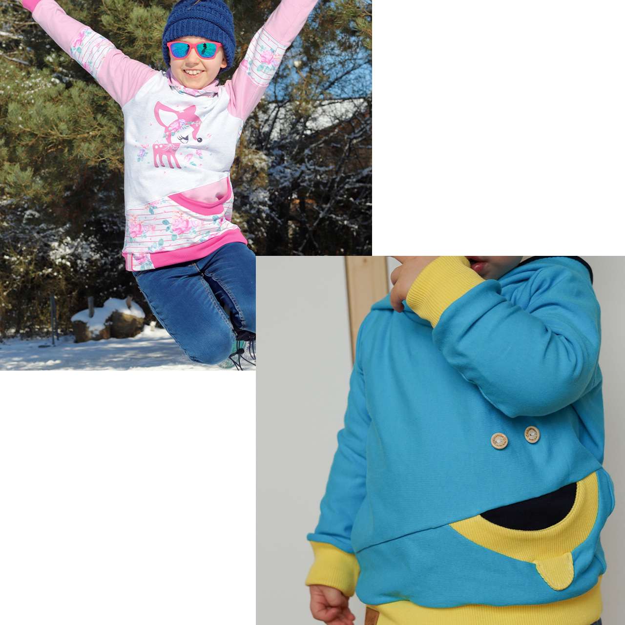 Snyggli-Schnittmuster-Hoodie-Smiler-Kinder-Babys-Teens-Größe-56-170-Nähanleitung