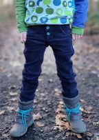 Snyggli-Schnittmuster-Hose-Elsker-Luften-Cord-Stretchcord-Babys-Kinder-Teens-Junge-Mädchen-Gr-128-170-blau