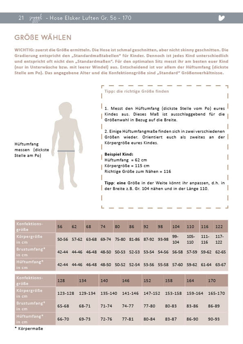 Snyggli-Schnittmuster-Hose-Elsker-Luften-Cord-Stretchcord-Babys-Kinder-Teens-Junge-Mädchen-Gr-56-170-Maßtabelle