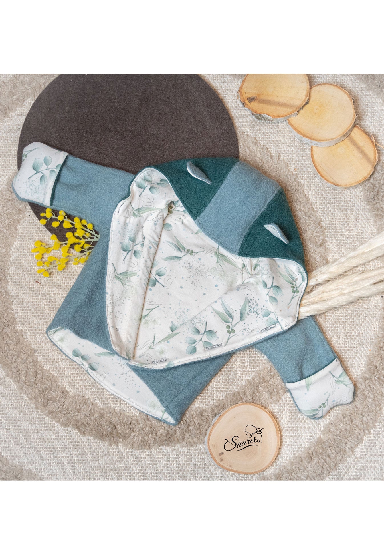 Snyggli-Schnittmuster-Jacke-Baby-Lille-Isbjörn-Walk-Knöpfe-Reißverschluss-Wickeljacke-Junge-Mädchen-gefüttert