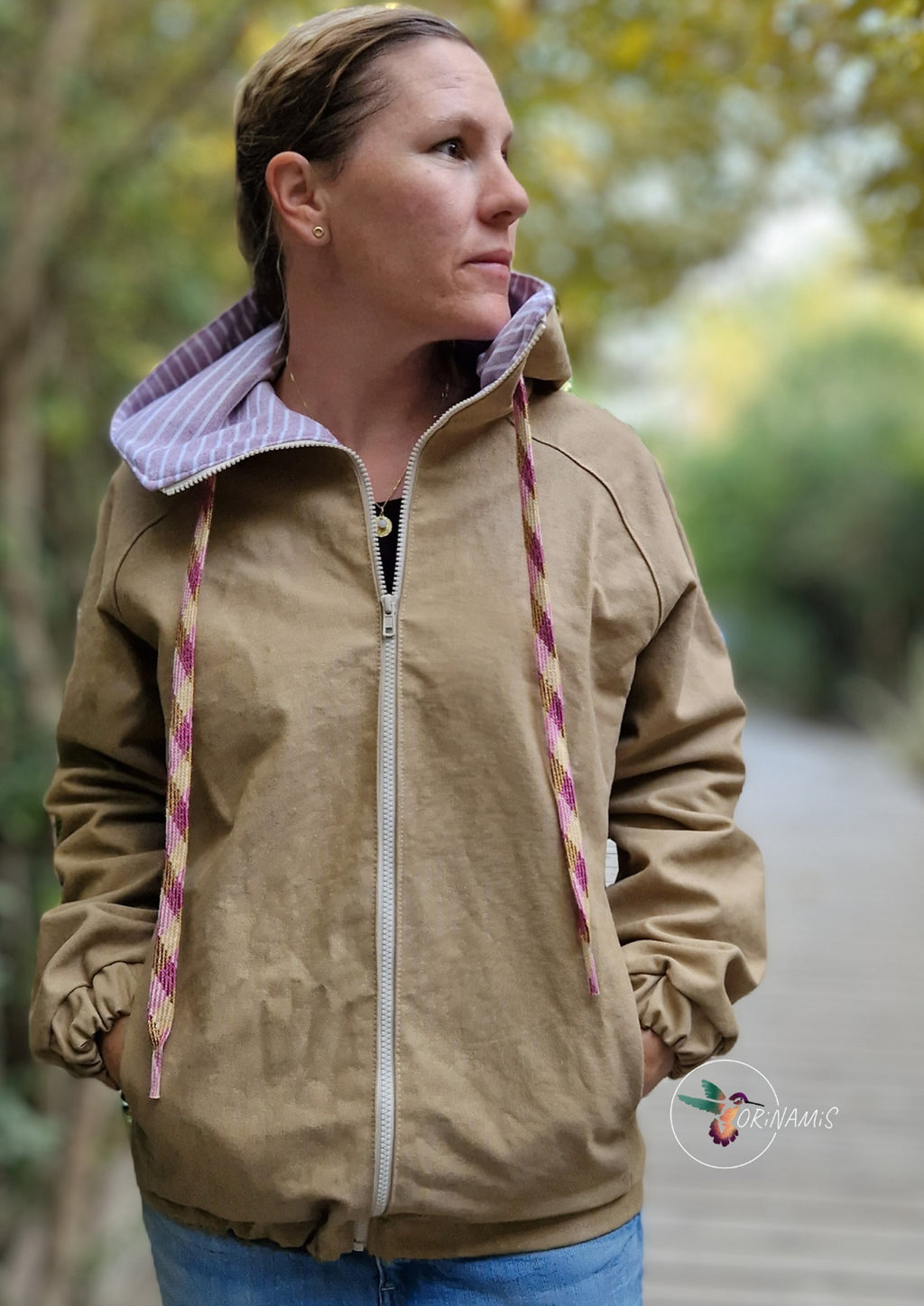 Snyggli-Schnittmuster-Jacke-Blouson-Damen-Hyg´dig-Nähanleitung-Walk-Wollwalk-Raglanjacke-Oil-Skibn