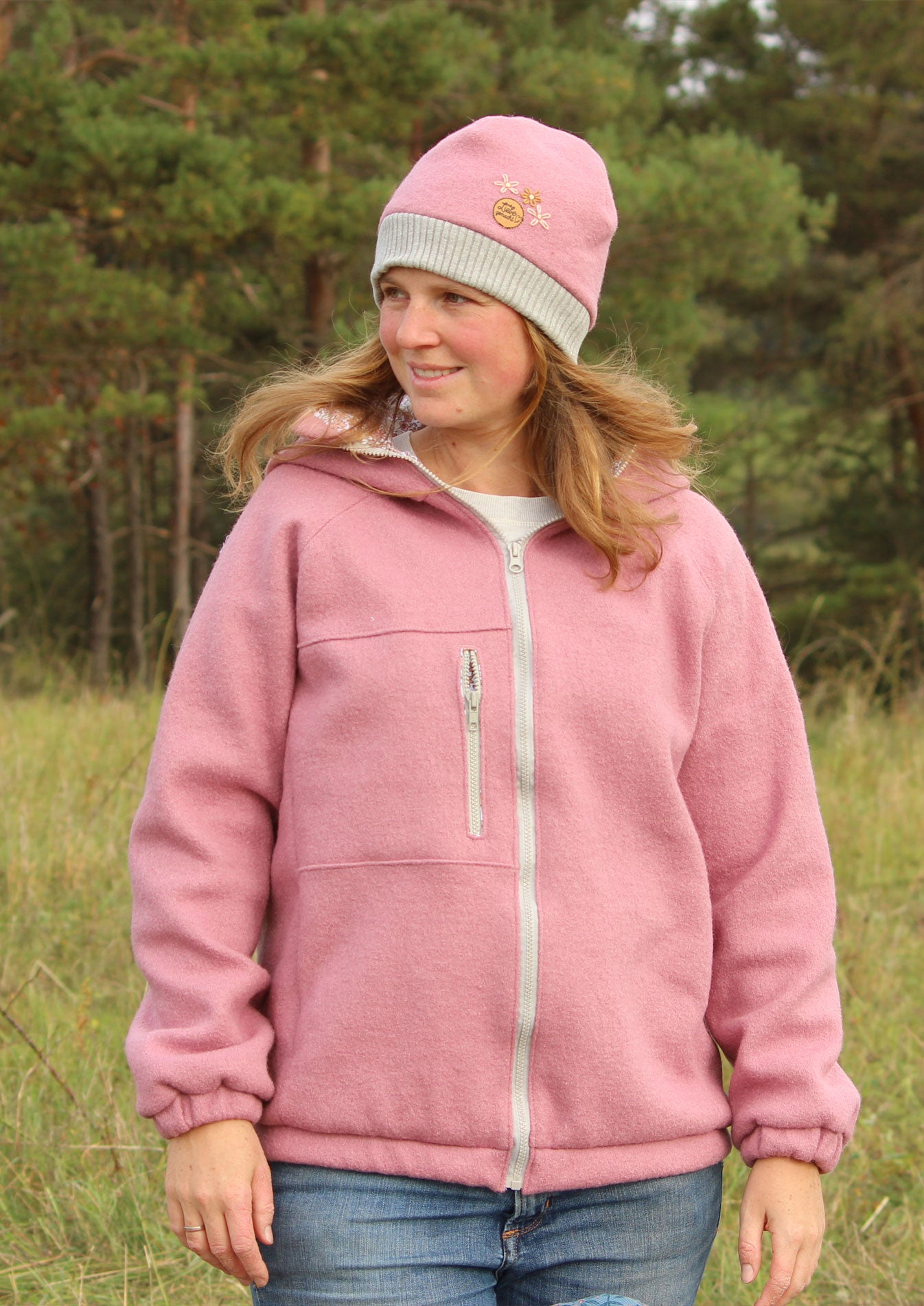 Snyggli-Schnittmuster-Jacke-Blouson-Damen-Hyg´dig-Nähanleitung-Walk-Wollwalk-Raglanjacke-Walk-Mütze