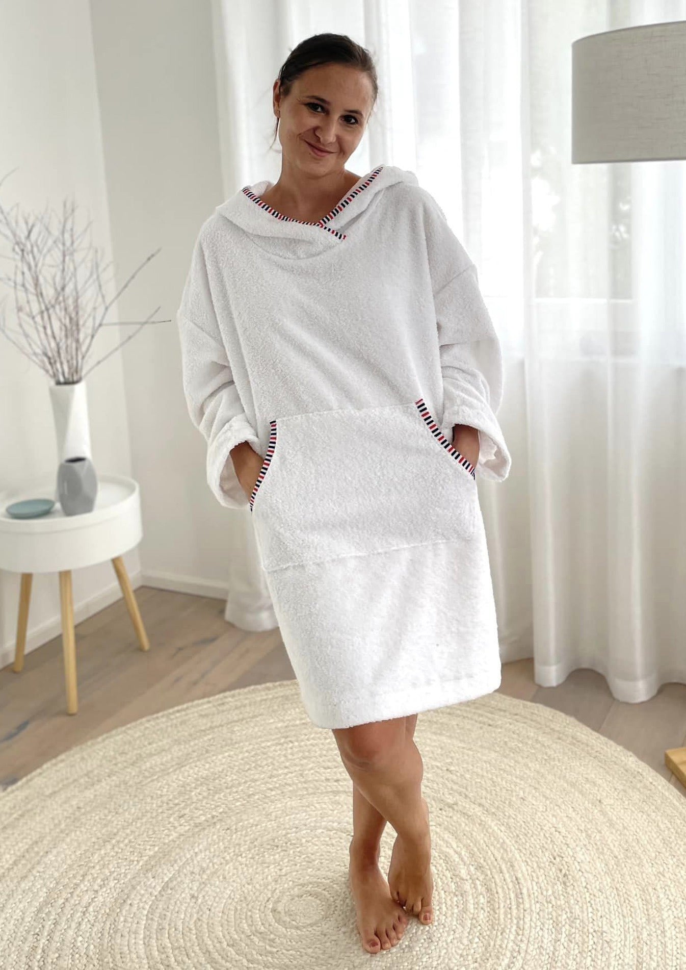 Snyggli-Schnittmuster-Long-Beachhoodie-Damen-Herren-unisex-Kitesurfen-Surfen-Musselin-Frottee-Poncho-Bademantel