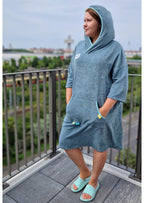 Snyggli-Schnittmuster-Long-Beachhoodie-Damen-Herren-unisex-Kitesurfen-Surfen-Musselin-Frottee-Poncho-Frottee-Kapuze