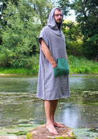 Snyggli-Schnittmuster-Long-Beachhoodie-Damen-Herren-unisex-Kitesurfen-Surfen-Musselin-Frottee-Poncho-Männer-Surfen