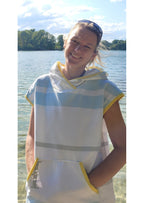 Snyggli-Schnittmuster-Long-Beachhoodie-Damen-Herren-unisex-Kitesurfen-Surfen-Musselin-Frottee-Poncho-Strand-Upcycling