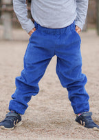 Snyggli-Schnittmuster-Loose-fit-Hose-Solskin-Cord-Canvas-Chino-Leinen-Babys-Kinder-Teens-Junge-Mädchen-Gr-56-122-Cord-Canvas-Leinen-Chino-royal-blau